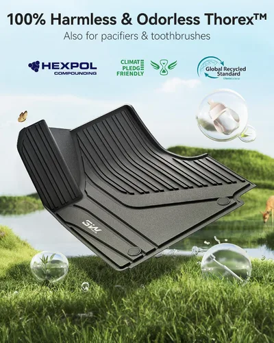 Miniatura 8 de 3W Alfombrillas para Hyundai Ioniq 5 2022-2024 (solo para consola móvil), revestimiento de suelo de TPE para todo tipo de clima, ajuste