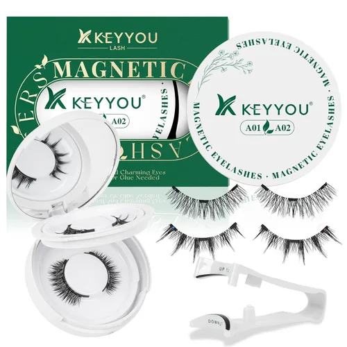 Miniatura 24 de Kit de extensión de pestañas DIY KEYYOU 300 piezas, kit de racimos de pestañas con removedor de pegamento y aplicador, fácil de usar