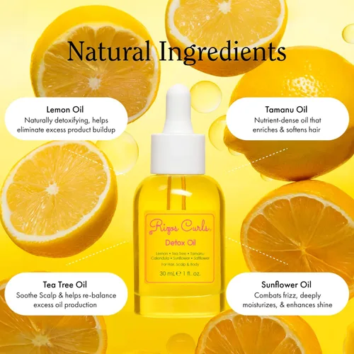 Miniatura 3 de Rizos Curls Aceite desintoxicante, desintoxica y equilibra el cuero cabelludo para reducir la acumulación y calmar la irritación, apoyar