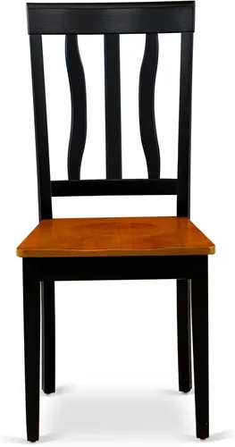 Miniatura 8 de East West Furniture AVAT7-BLK-W Juego de mesa de comedor moderno de 7 piezas consta de una mesa de madera ovalada con hoja de mariposa y 6 sillas