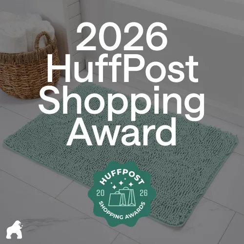 Miniatura 275 de Gorilla Grip - Tapete de baño de felpilla gruesa, suave y absorbente, secado rápido, de microfibra, con reverso de caucho, para piso de ducha, Nube