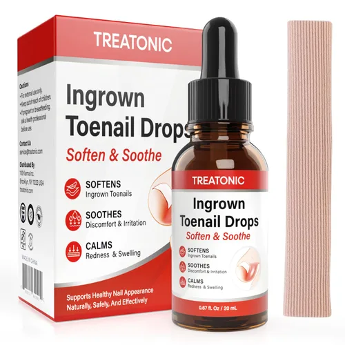 Miniatura 9 de Treatonic Kit de Tratamiento de Uñas Encarnadas – Gotas Suavizantes de Uñas y Conjunto de Cortaúñas de Precisión para Eliminación para el Cuidado