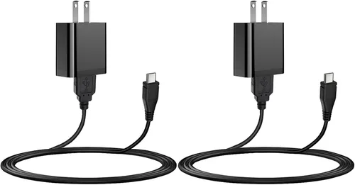 Miniatura 10 de Cable de carga de pared micro USB de 5 V, adaptador de alimentación de CA a CC con cable de alimentación de 9.8 ft de 10 pies para cámara