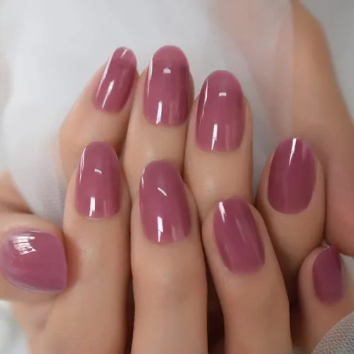 Miniatura 25 de Coolnail Uñas acrílicas clásicas a presión con flores cortas, uñas cuadradas de diseño natural, uñas postizas con purpurina para uso diario