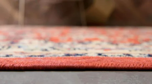 Miniatura 356 de Unique Loom Colección Sialk Hill - Alfombra de área Washington (3 pies 3 pulgadas x 5 pies 3 pulgadas, rectángulo, burdeos/crema)