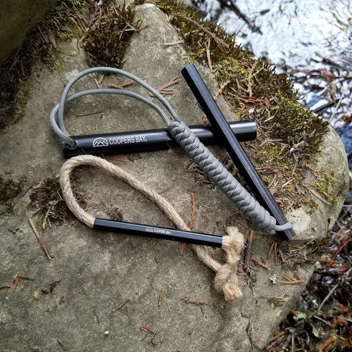 Miniatura 8 de Hexalite Ferro Rod y FireWick Kit de yesca Varilla ferro hexagonal extra grande de 1/2 x 6 pulgadas de largo Incluye Tinder FireWick Paquete