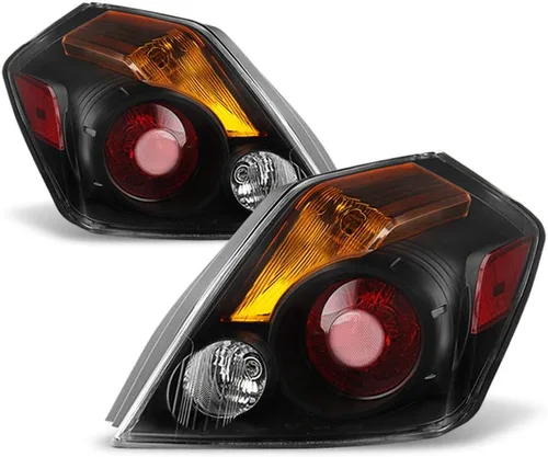 ACANII - Para Nissan Altima 2007-2012 Sedán de 4 puertas, luces traseras negras de freno, izquierda + derecha 07-12