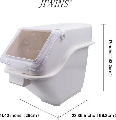 Miniatura 2 de Contenedores de almacenamiento de alimentos sellados comerciales, contenedor de almacenamiento de arroz, 100 tazas de 4.4 galones/17.6 cuartos