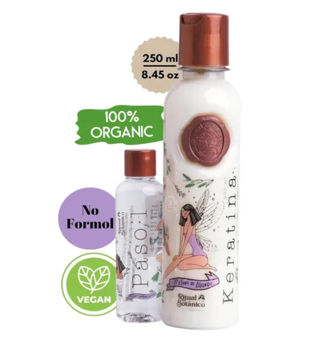 Miniatura 6 de Ritual Botánico Keratina Orgánica 250 ML Aporta Brillo, Sedosidad y Nutrición Botox Capilar sin Formol Plancha de pelo con 12 Aceites Naturales