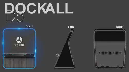Miniatura 2 de Azpen - Base de audio de carga inalámbrica con altavoces Bluetooth duales de 8 vatios, micrófono mejorado para llamadas manos libres, cargador