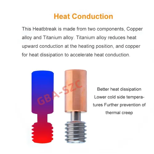 Miniatura 4 de Sprite Extruder/Pro Heat Block Upgrade Hotend Kit, Ender 3 S1 Bimetálica, Boquilla de latón 0.016 in para Ender 3 S1, Ender 3 S1 Pro, S1 Plus, CR10
