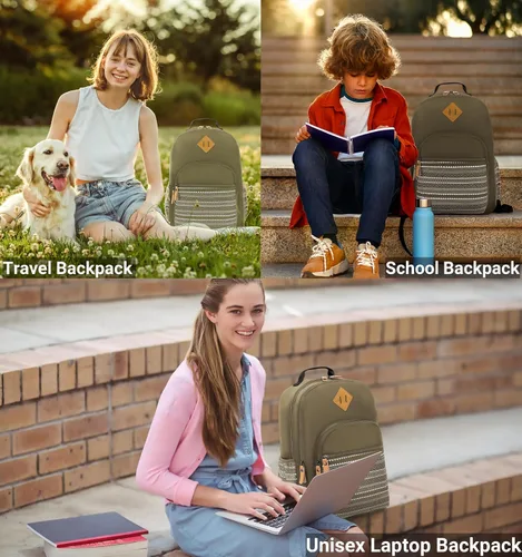 Miniatura 40 de Leaper Mochila para laptop para mujer: linda mochila floral para escuela, universidad, viajes, trabajo, mochila ligera para niños, Negro margarita