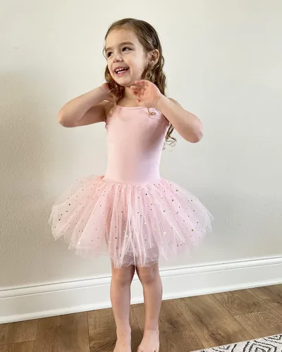 Miniatura 6 de Stelle - Vestido de bailarina para niña, con leotardo, estilo canesú, para gimnasia o ballet (para niñas pequeñas y grandes)
