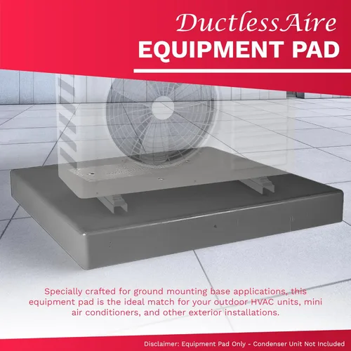 Miniatura 4 de DuctlessAire Almohadilla para equipo – Mini Split AC unidad condensadora sin conductos – Mini aire acondicionado dividido, bomba de calor, HVAC