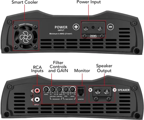 Miniatura 9 de Taramps MD 3000.1 Amplificador de 2 ohmios 3000 vatios RMS 1 canal de rango completo, monobloque de audio para automóvil, indicador de monitor LED