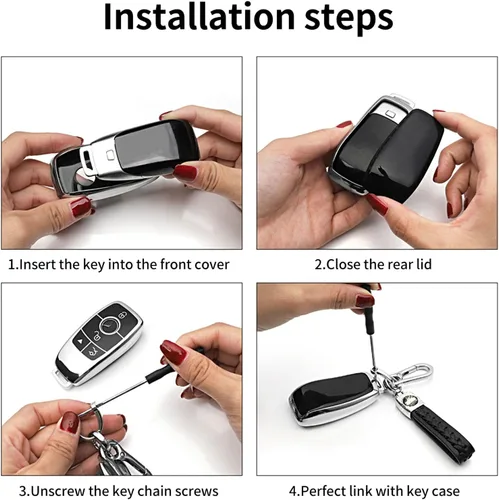 Miniatura 7 de Creativity Adecuado para funda de llaves Mercedes Benz. La caja de llaves de TPU suave avanzada es compatible con CLS CLA GLA AMG A C E S G GLC GLE