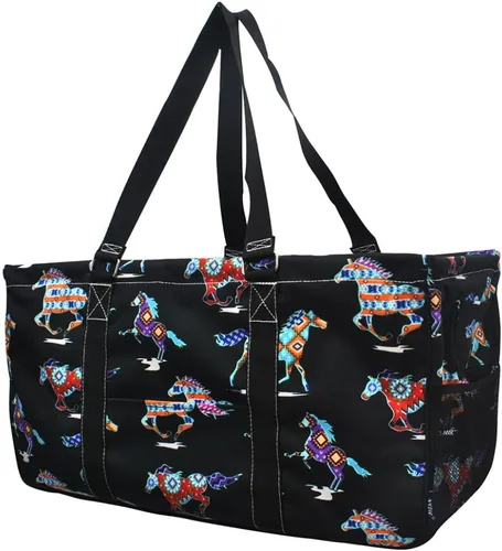 Miniatura 78 de NGIL Bolsa de comestibles reutilizable extra grande plegable de gran tamaño para comestibles, almacenamiento, picnic, playa, Flecha-negro