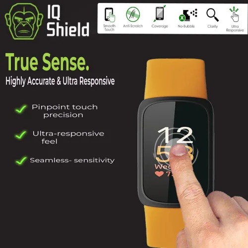 Miniatura 6 de IQShield Paquete de 6 protectores de pantalla para Fitbit Inspire 3, fácil de instalar, ultrafino, antiarañazos, antiburbujas, película de TPU