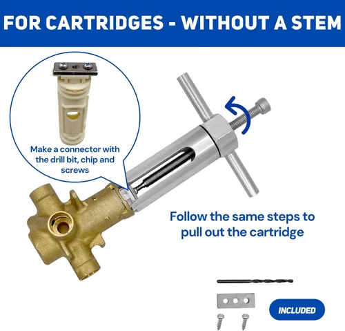Miniatura 4 de Extractor de cartuchos mejorado para 1222/1200/1225, herramienta de extracción mejorada para grifos atascados para 104421, extractor de cartucho