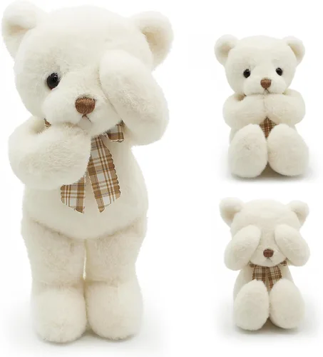 Miniatura 10 de suepcuddly - Oso de peluche pequeño con imán, animal de peluche lindo y suave para niña de 30 cm (marrón)