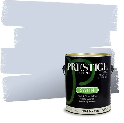 Miniatura 708 de Pintura Exterior + imprimación PRESTIGE, todo-en-uno, 1 galón, acabado mate, color comparable al Valspar* Royal Gray* VS151-Gris real