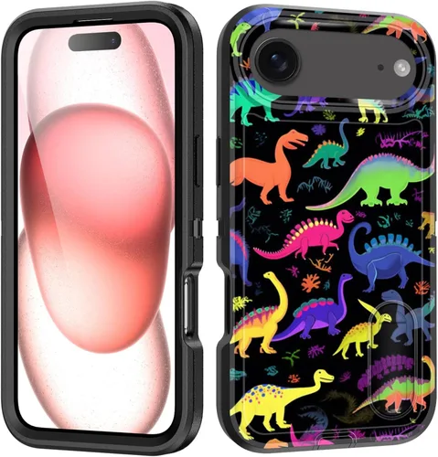 Miniatura 12 de Funda para iPhone Air con soporte integrado, a prueba de golpes, polvo y caídas, 3 capas, grado militar, funda protectora para iPhone Air de 6.5