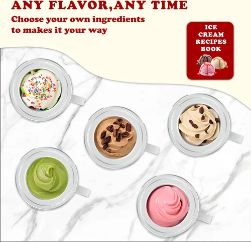 Miniatura 3 de Two Bowl - Accesorio para hacer helados para todos los mezcladores de pie KitchenAid, hace helado casero, gelato, sorbete, yogur congelado
