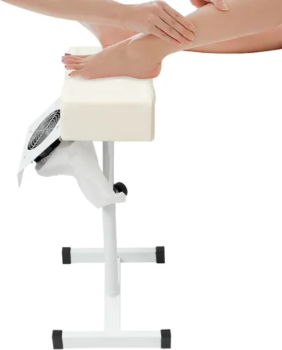 Miniatura 10 de Reposapiés de pedicura con ventilador de limpieza de polvo, estación de manicura de altura ajustable, silla de pedicura portátil para salón de uñas