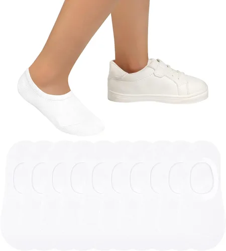 Miniatura 17 de Witwot 10 pares de calcetines invisibles para niños y niñas, antideslizantes, de corte bajo, calcetines tobilleros