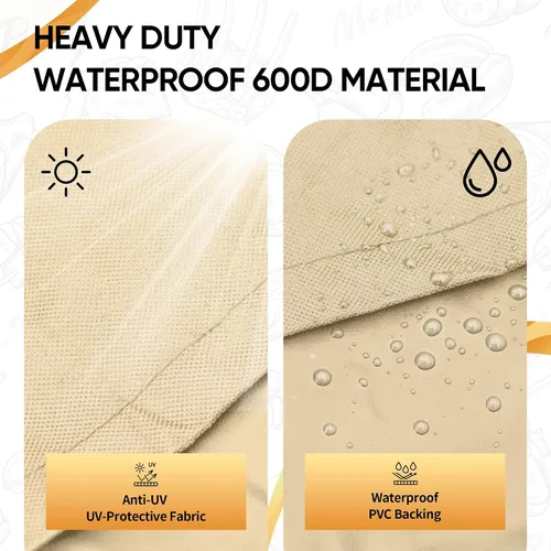 Miniatura 6 de NEXCOVER - Funda de parrilla, cubierta impermeable de 30 pulgadas, funda de parrilla de gas de 600D, resistente a los desgarros, a la decoloración