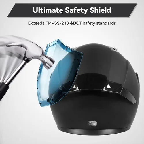 Miniatura 4 de Casco modular para motocicleta de adultos, con doble visera abatible, cara completa, aprobado por DOT para hombres, mujeres, moto, ATV, UTV, moto