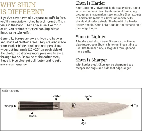 Miniatura 4 de Shun Premier - Juego de 3 piezas Build-A-Block, incluye cuchillo de chef de 8 pulgadas, acero y bloque de afilado, juego de cuchillos japoneses