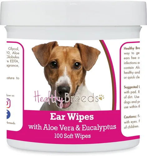 Miniatura 78 de Healthy Breeds Pastor alemán, silla de montar, toallitas de limpieza de oídos con aloe y eucalipto para perros, 100