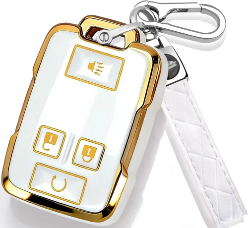 Miniatura 16 de XIYANG TRADE funda para llavero de Chevy con llavero, carcasa de llave de TPU con protección completa compatible con llave remota GMC Chevy Colorado