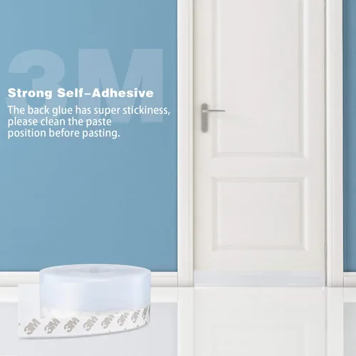 Miniatura 6 de MIKOSI cinta de sellado de silicona de 26 pies, cinta adhesiva para puertas, ventanas, huecos de duchas Transparente