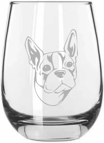 Miniatura 422 de Sakhalin Husky Dog - Copa de vino grabada personalizada de 15.25 onzas sin tallo