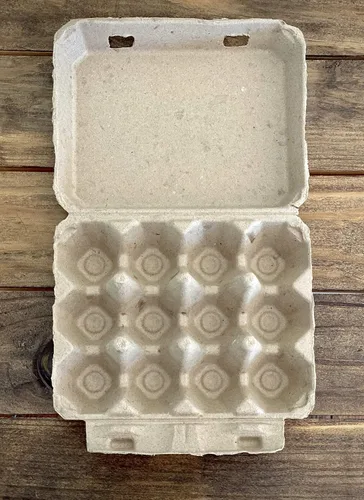 Miniatura 2 de Cartones de huevos vintage para 12 huevos grandes, diseño clásico de 3 x 4, cartón reciclado duradero, estilo granja, embalaje ecológico, paquete