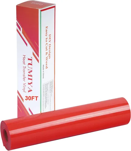 Miniatura 25 de TUMIYA Vinilo HTV - Vinilo de transferencia de calor de 12 pulgadas x 35 pies, vinilo dorado para planchar, rollo adhesivo brillante fácil de cortar