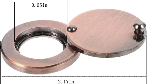Miniatura 2 de Cubierta de mirilla, cubiertas de agujeros para puerta, protección de privacidad para seguridad del hogar, con herramientas de instalación bronce