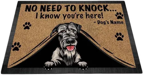 Miniatura 8 de Felpudo personalizado para amantes de los perros, diseño de pastor alemán, No Need to Knock I Konw You're Here, 27.5 x 17.7 pulgadas German Shepherd