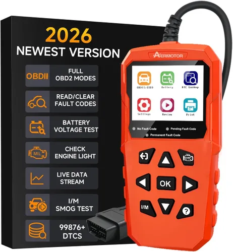 Miniatura 10 de Escáner OBD2, V880 - Lector de código de coche con luz de control del motor con reinicio, datos gráficos en vivo 4 en 1, prueba de smog I/M, escáner