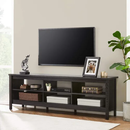 Miniatura 9 de WAMPAT Soporte de TV para 65/70/75 pulgadas, centro de entretenimiento de TV con almacenamiento, mesa consola moderna de mediados de siglo para sala