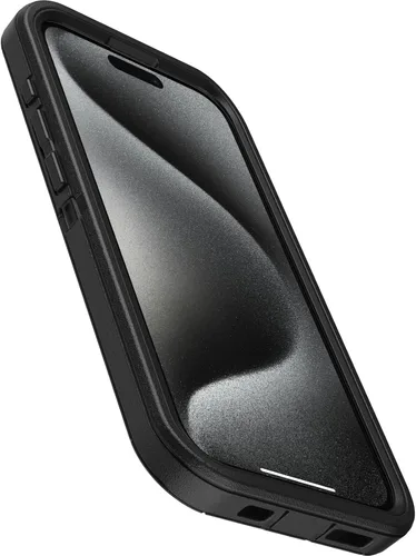 Miniatura 3 de OtterBox Funda para iPhone 15 Pro (solamente) Defender Series, color negro, sin pantalla, resistente y duradera, con protección de puerto, incluye