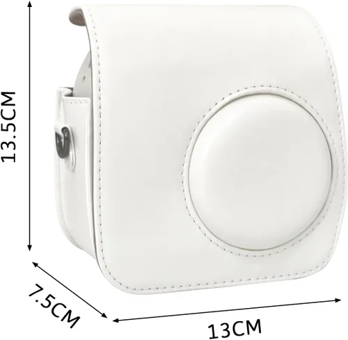 Miniatura 2 de Funda protectora para cámara instantánea Fujifilm Instax Mini 7+, piel sintética de primera calidad, mini 7 Plus 7c 7s con correa ajustable