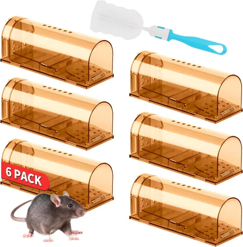 Miniatura 12 de LULUCATCH Trampas humanas para ratones, paquete de 2 trampas para ratones vivos, trampas para ratones de liberación de captura para interiores
