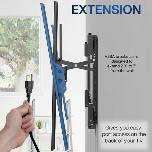 Miniatura 6 de VIVO Soporte de pared para TV ultra resistente para pantallas de 43 a 90 pulgadas, montaje fijo grande, se adapta a VESA de hasta 31.496 x 15.748