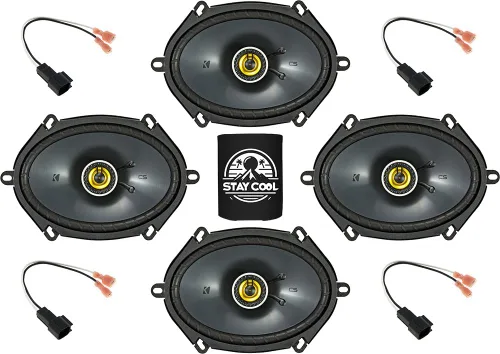 Altavoces KICKER 6X8 pulgadas para Ford F-150 1999-2014 Kit de mejora - Paquete de 4 de la Serie CS con arnés, altavoces coaxiales de audio para