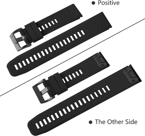 Miniatura 4 de ZEROFIRE Correa de repuesto compatible con Garmin Fenix 5/Fenix 6/Fenix 7, correa de silicona de 0.866 pulgadas para Fenix 8, Fenix E de 1.772