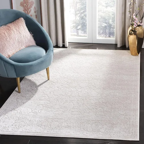 Miniatura 12 de SAFAVIEH Alfombra 8x10 - Colección Reflection - Grande - Gris Claro y Crema, Sin Desprendimiento y Fácil Limpieza, Ideal para Sala de Estar, Gris