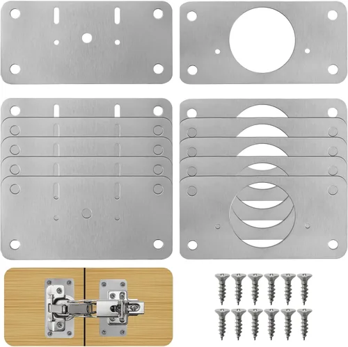 Miniatura 11 de TamBee Bisagras de gabinete de esquina, bisagras de puerta Lazy Susan de 135° – Ajuste 3D de 1.92 pulgadas para cocina de esquina, bisagras
